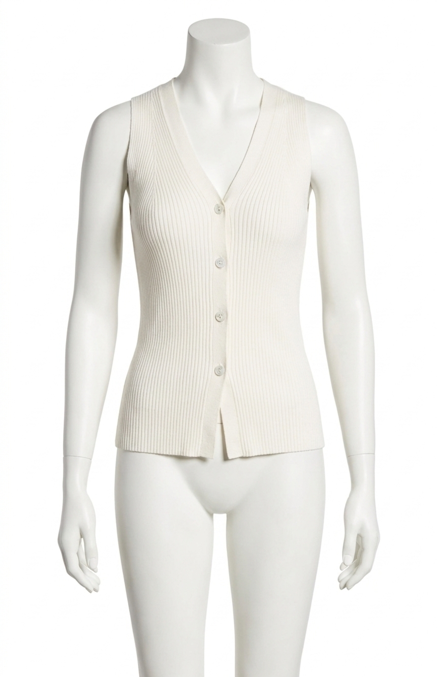 NEW RAILS tatia vest in ecru